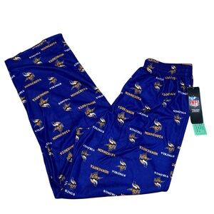 NFL Team Apparel Minnesota Vikings Youth Boys Fleece Pajama Bottoms XL 18/20 New